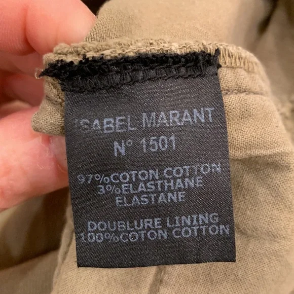 ISABEL MARANT ÉTOILE WOMENS TAN Cotton JEANS - FIT LIKE AMERICAN SIZE 6/8 - Picture 12 of 12